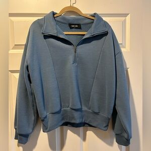 Fab'rik Women's Blue Cowl Neck Sweater